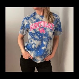 KENTUCKY UK Blue + Pink Tie-Dye T-Shirt